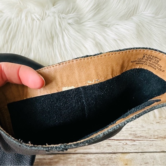 Lucky Brand Laerys Black Leather Boots Shoes 8.5 - Picture 14 of 16